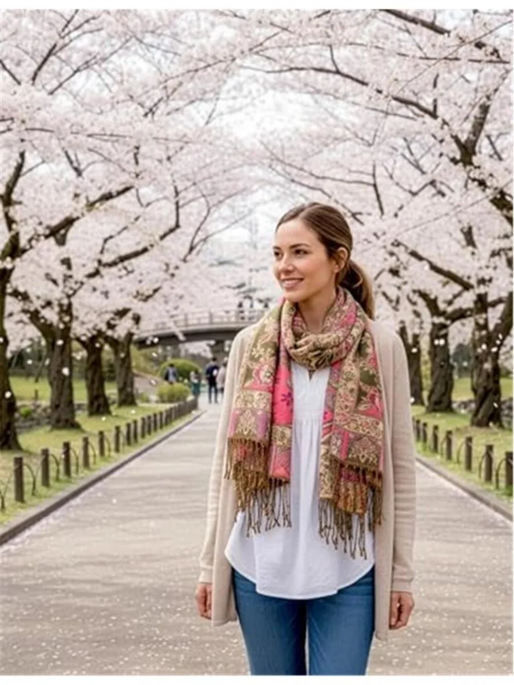 Elegant Paisley Floral Pashmina Shawl and Wrap Boho Rave Scarf